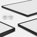65*24 Inch Floor Mirror Full Length Mirror Ultra Thin Aluminum Alloy Frame Modern Style Standing Hanging Mirror Wall Mounted Mirror Black Modern Glass Metal