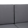 Acacia Wood Outdoor Loveseat And Coffee Table Set With Cushions, Dark Gray Yes Grey Seats 4 Sofa Seating Groups Foam Acacia Wood