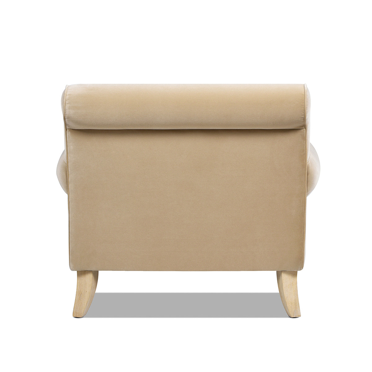 Alana 38" Lawson Accent Arm Chair Metal Casters, Fawn Brown Performance Velvet Brown Foam Velvet