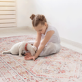Naar 8X10 Area Rugs For Bedroom, Washable Rug, Low Pile, Non Slip, Non Shedding, Foldable, Kid & Pet Friendly Area Rugs For Living Room, Bedroom, Kitchen, Dining Room, Beige Area Rug Beige, 8X10 Beige Chenille Polyester