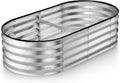 2 Pack Raised Garden Bed Outdoor For Flower 8Ftx4Ftx1Ft With Grey Grey Metal