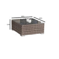 Stylish Rattan Wicker Fully Assembled 6 Person Seating Group With Premium Sunbrella Cushions Perfect For Outdoor Entertaining Dark Gray,Navy Blue Wicker