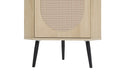 Corner Cabinet ,Rattan Door,Freestanding Corner Tables For Small Spaces, Corner Shelf Stand For Living Room, Kitchen, Bathroom, Bedroom Natural Particle Board