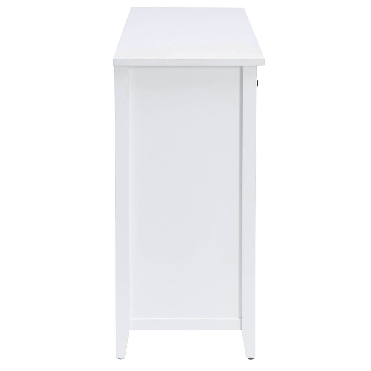 White 6 Drawer Console Cabinet Freestanding 5 Or More Drawers Wicker White Primary Living Space Drawers Included Transitional Mdf