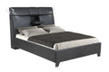 Queen Music Bed Touch Lighting Bluetooth Sound Beverage Tray Black Queen Black Vinyl