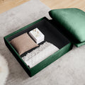 3 Seater Deep Seat Couches For Living Room, Wide And Deep Seat Comfy Living Roo Sofas With 3 Waist Pillows, Green Corduroy Green Corduroy 3 Seat