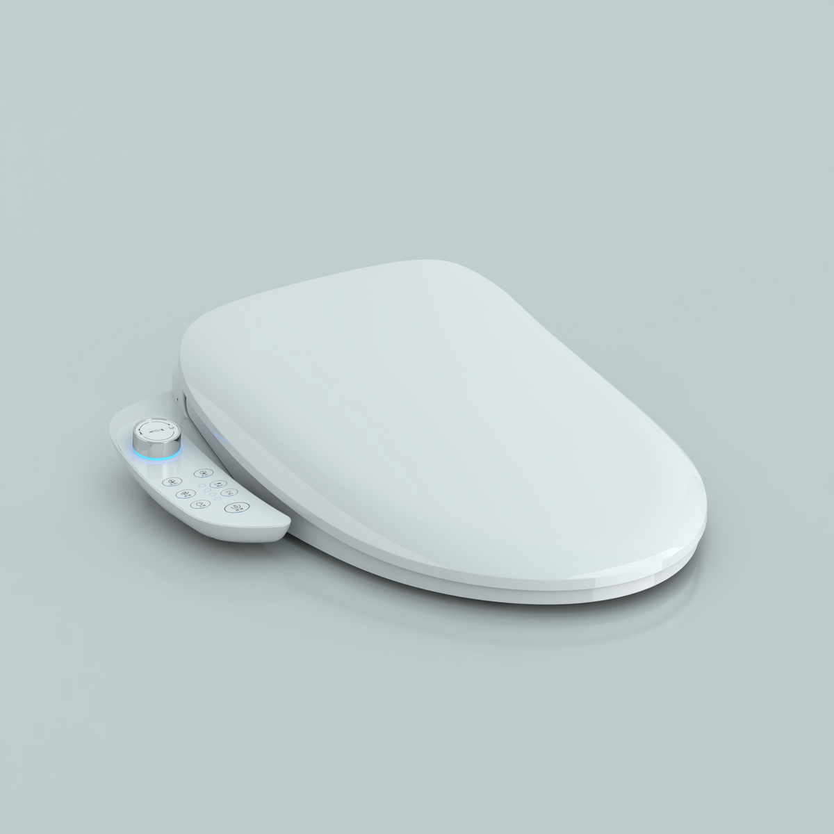 Bidet Toilet Seat Elongated Smart Heated Toilet Seat With Warm Water & Dryer, Feminine & Child Wash, Self Clean Stainless Steel Nozzle, Adjustable Water Pressure, Slow Close Lid White Polypropylene
