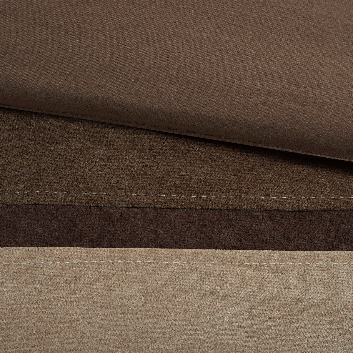 7 Piece Faux Suede Comforter Set Brown Queen Queen Brown Polyester