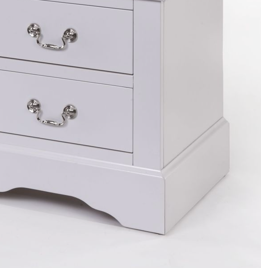 Louis Philippe Iii White Finish Nightstand White Synthetic Wood