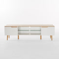 Tv Stand White Oak 50 59 Inches Wood