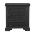 Traditional Design 3 Drawers Nightstand 1Pc Charcoal Finish Rustic Style Bedroom Furniture Charcoal 3 Drawers Bedroom Rustic Drawers Wood