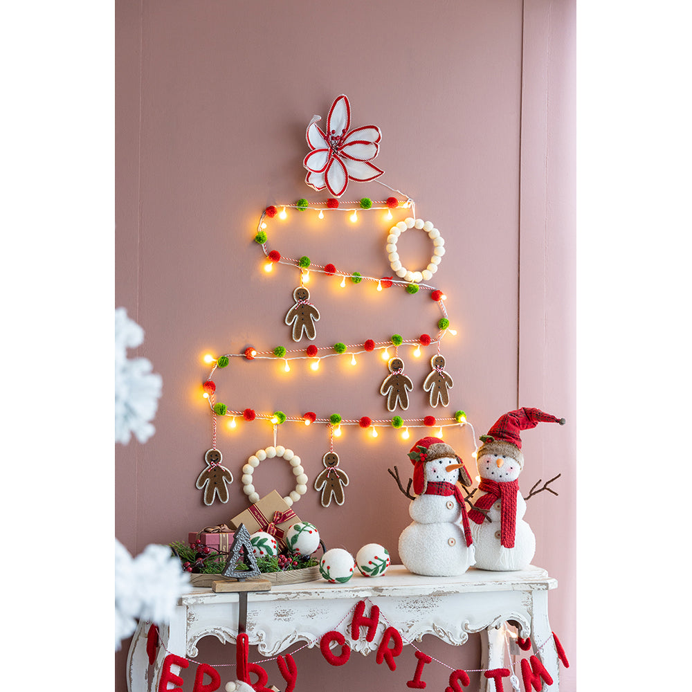 6.7" Cream Ball Wreath, Christmas Tree Ornaments For Holiday Party Decorations, Set Of 6 Cream Wool
