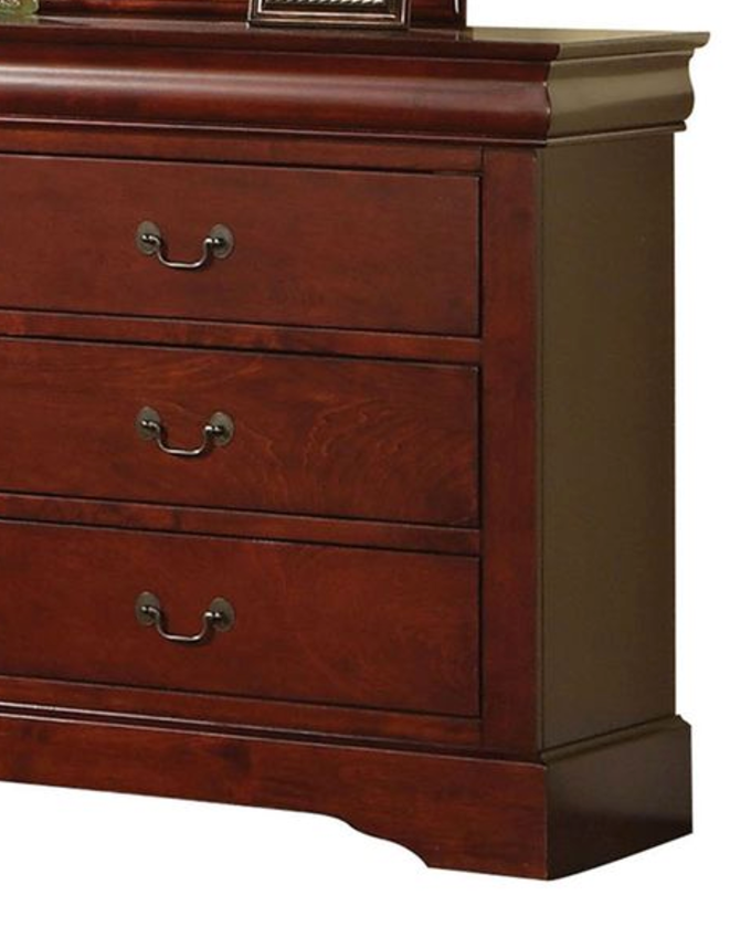 Louis Philippe Iii Cherry Finish Dresser Cherry Synthetic Wood