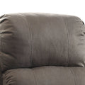 Charcoal Polished Recliner With Pillow Top Arm Charcoal Microfiber Manual Handle Metal Primary Living Space Tight Back Handle Pillow Top Arms Fabric Metal