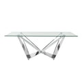 Clear Glass With Polished Stainless Steel Base 78