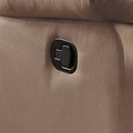 Brown Recliner With Pillow Top Arm Brown Microfiber Manual Handle Metal Primary Living Space Tight Back Handle Pillow Top Arms Wood Fabric