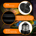 Reptile Heat Lamp 100W 2 Pack Ceramic Heat Emitter, No Light Emitting Heat Bulbs For Amphibian Pet Brooder Coop Incubating Chicken, Lizard Bearded Dragon Turtle Snake Terrarium Black Black Ceramic