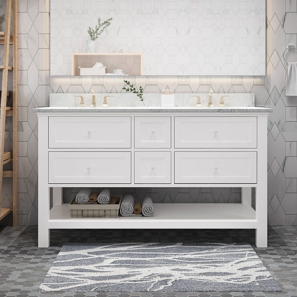 60'' Cabinet White Plywood