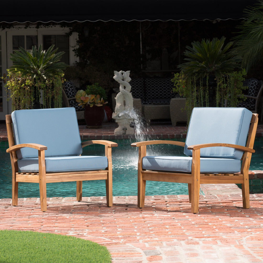 Peyton Club Chair Teak Acacia Wood