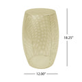 Round Metal Hollow Side Table Gold Metal