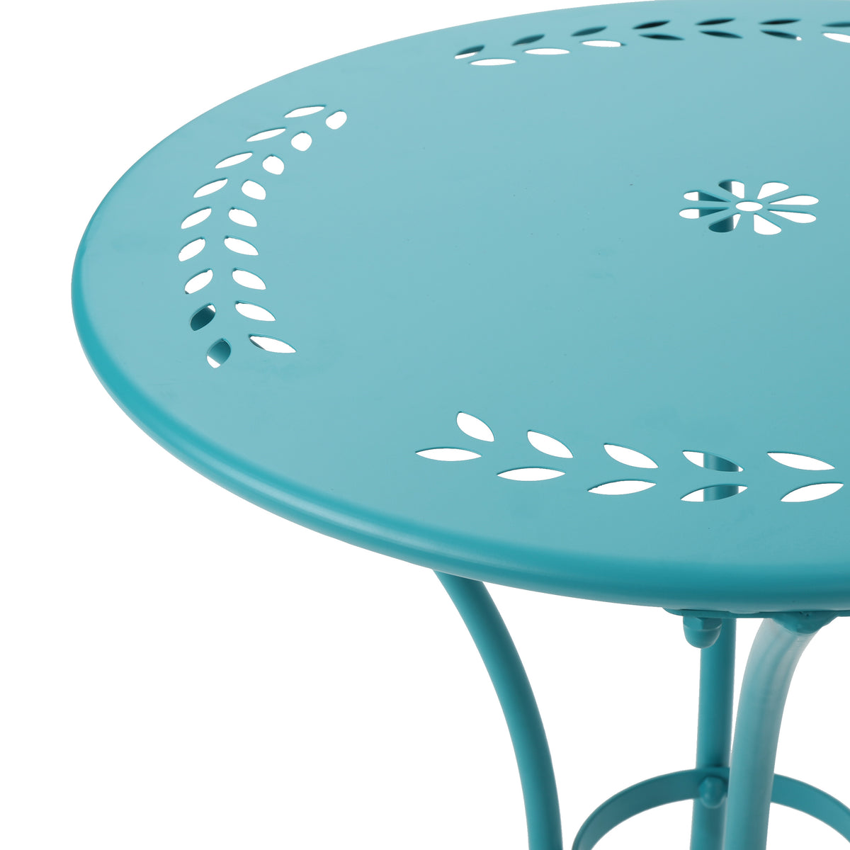 Lourdes 3 Pc Kd Metal Set Teal Iron