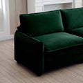 Modern Living Room Sofa 3 Pieces Set, Two 2 Seater Sofas And One 3 Seater Sofas, Upholstery Large Deep Seat Sofa With Sofat Cushion And Pillowss,Green Corduroy Green Corduroy 7 Seat