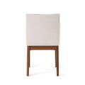 Dining Chair Set Of 2 Light Beige Fabric