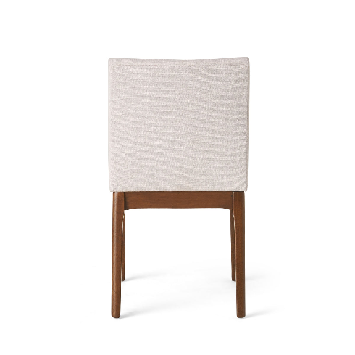 Dining Chair Set Of 2 Light Beige Fabric