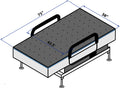 Adjustable Sit To Stand Bed W Remote With Convenient Lift Twin Blue Metal Twin