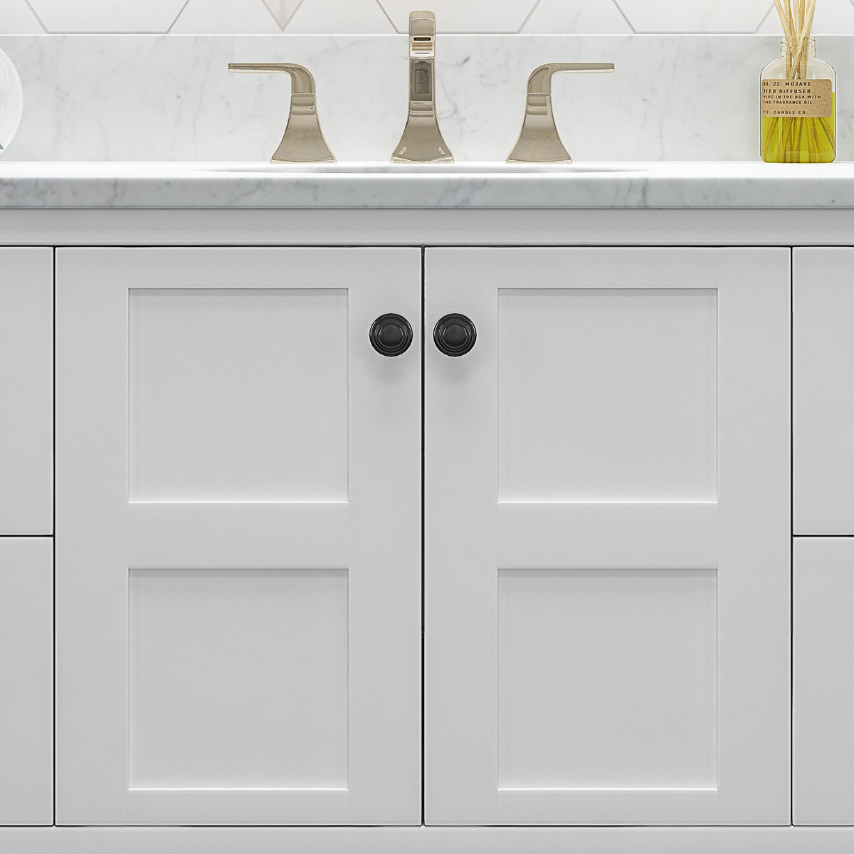 48'' Cabinet White Acacia Wood