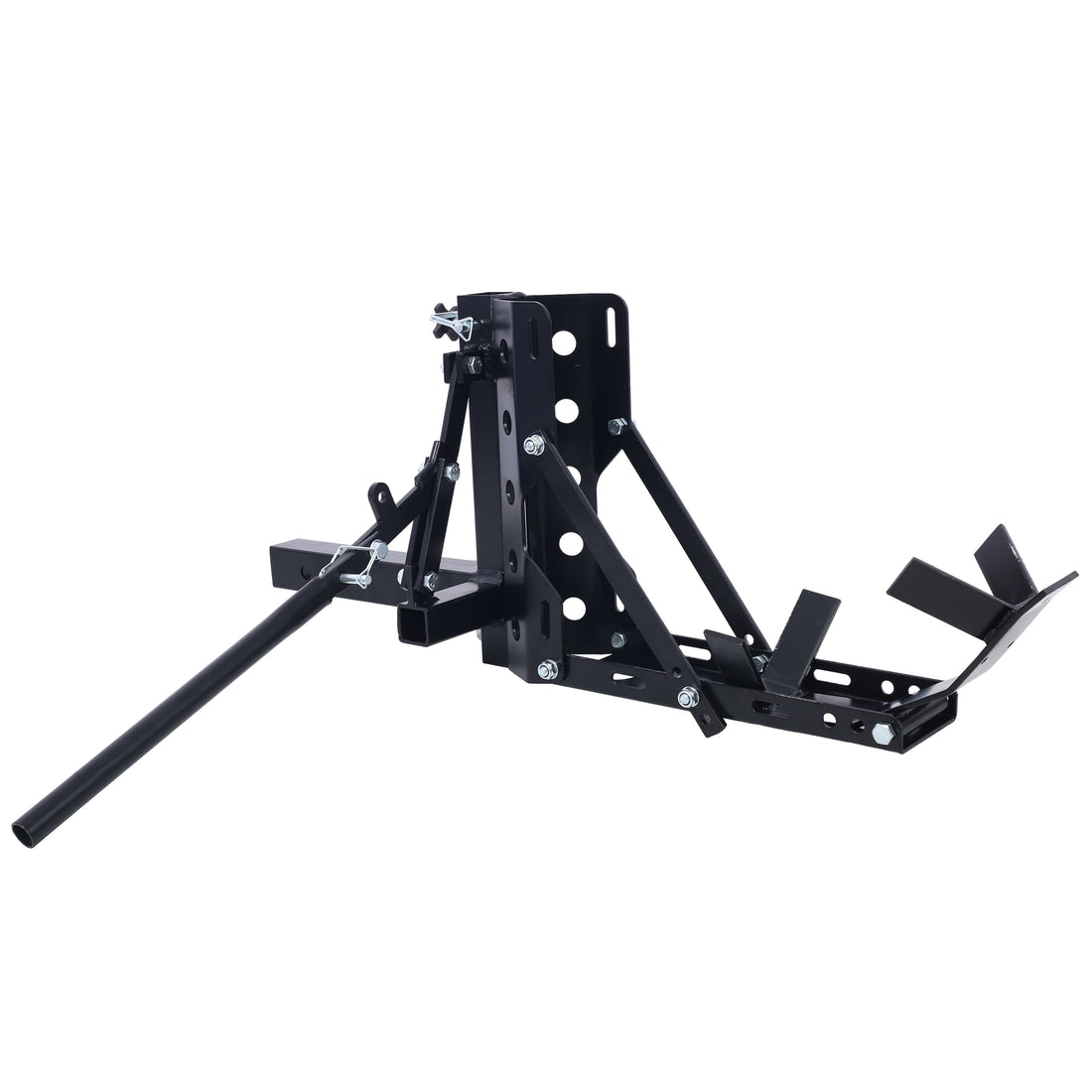 800Lbs Motorcycle Trailer Hitch Scooter Hauler Mount Rack 2" Motorcycle Tow Carrier Receiver Heavy Duty Steel Black Steel
