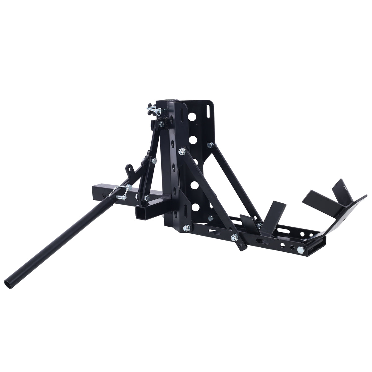 800Lbs Motorcycle Trailer Hitch Scooter Hauler Mount Rack 2" Motorcycle Tow Carrier Receiver Heavy Duty Steel Black Steel
