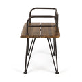 Zion Industrial Wood And Metal Chair Teak Metal & Wood