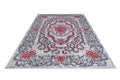 Jersey Area Rugs, Carpets For Livingroom, 7X10 Area Rugs ,3564 Grey Red Rectangle 8&10 Grey Red Contemporary Abstract Polypropylene