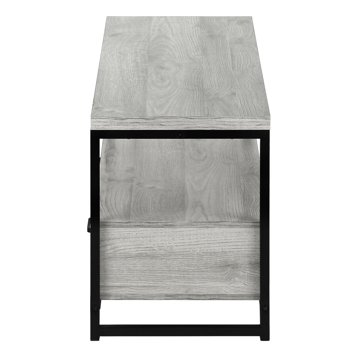 Tv Stand, 48 Inch, Console, Media Entertainment Center, Storage Drawers, Living Room, Bedroom, Grey Laminate, Black Metal, Contemporary, Modern Grey 70 79 Inches Particle Board