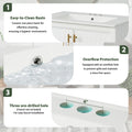 30 Inch White Bathroom Vanity With Ceramic Sink And Versatile Storage Ideal For Small Bathrooms White Bathroom Solid Wood Mdf