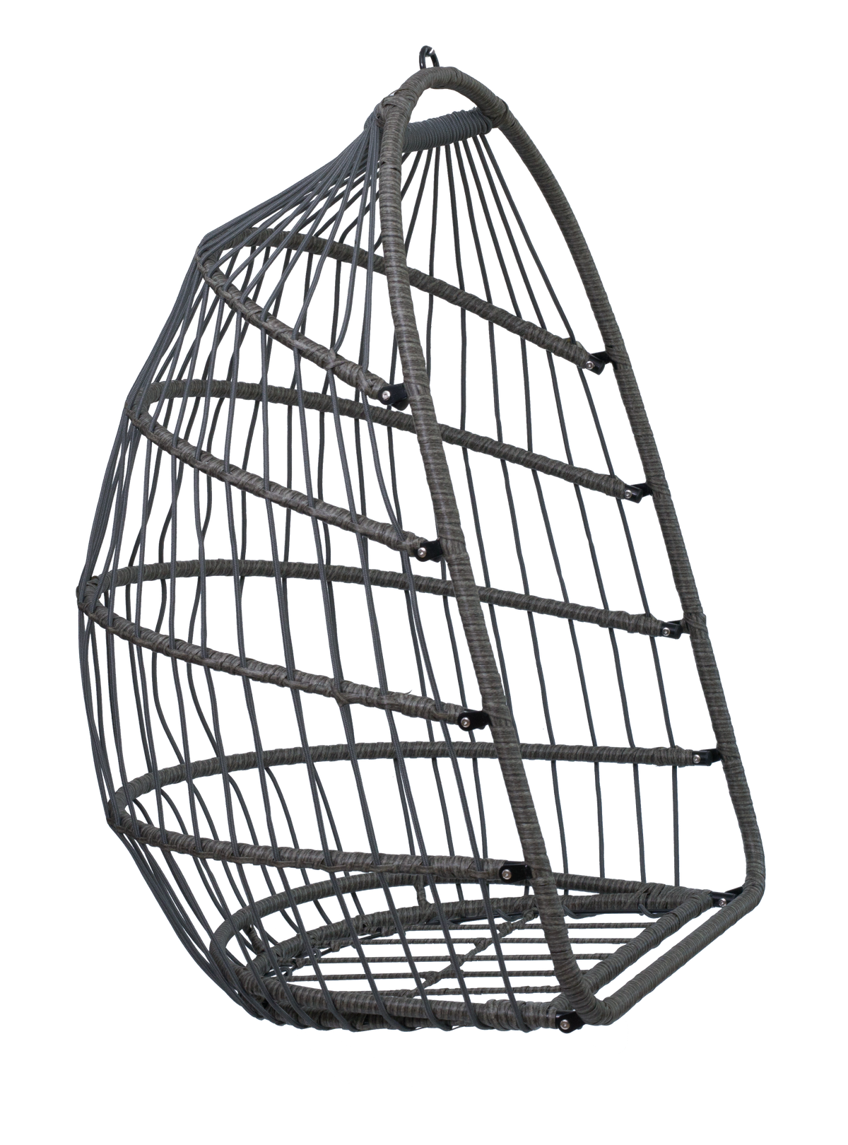 Outdoor Egg Hanging Chair With Stand, Patio Wicker Swing Egg Chair Indoor Swinging Chair Outdoor Hammock Egg Chair Black Gray Rust Resistant Frame Mildew Resistant Cushion Garden & Outdoor Modern Polyester Pe Rattan Iron Waterproof Fabric