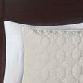 3 Piece Velvet Quilt Set Ivory King Cal King King Ivory Cotton