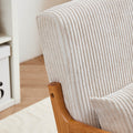 Mid Century Modern Accent Chair, Arm Chair Living Room Chairs With Pillow Upholstered Reading Chair With Solid Wood Frame & Living Room Bedroom Balcony Beige Beige Brown Primary Living Space