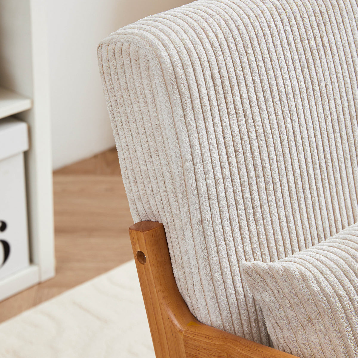 Mid Century Modern Accent Chair, Arm Chair Living Room Chairs With Pillow Upholstered Reading Chair With Solid Wood Frame & Living Room Bedroom Balcony Beige Beige Brown Primary Living Space
