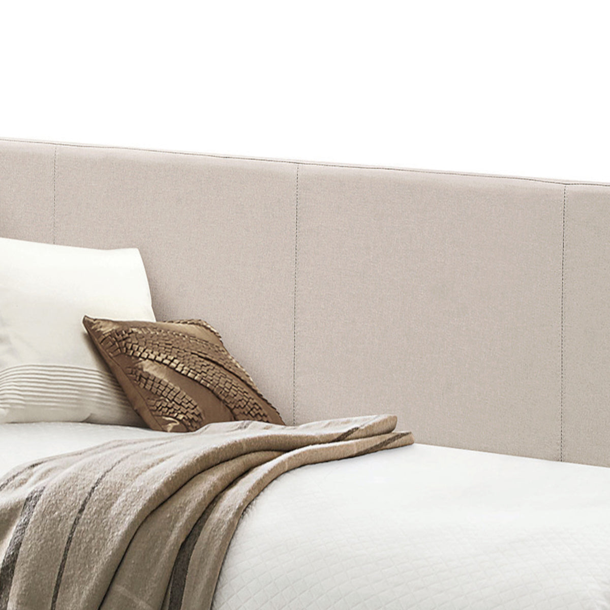Fog Twin Upholstered Daybed With Trundle Box Spring Not Required Twin Fog Traditional Wood Fabric