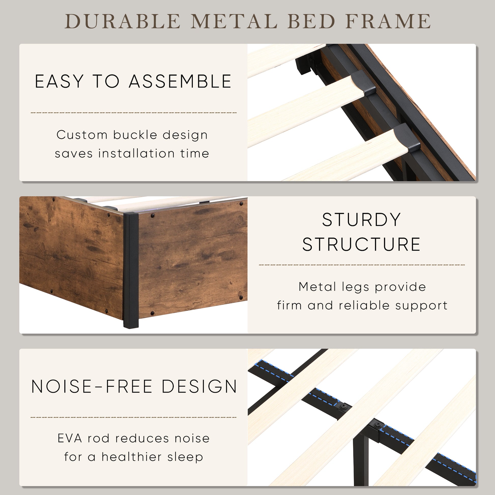 Lift Up Storage Bed Frame, Full Size Bed Frame With Bookcase Headboard & Led Lights, Wooden Platform Bed Frame With Charging Station, No Spring Box Needed, Rustic Brown Box Spring Not Required Full Rustic Brown Metal Brown Bedroom Industrial Bed Frame