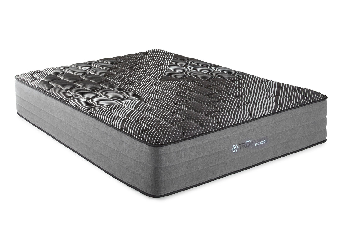 14" Pure Ice Lux Firm Quilted Full Mattress Black Foam Spring Full