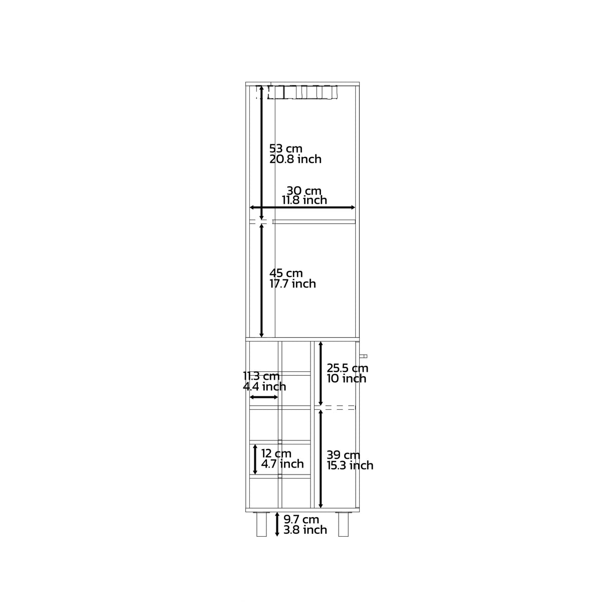 Corner Bar Single Door Cabinet Two Shelves, Ten Built In Wine Rack, Two Interior Shelves, Black Pine Multicolor Solid Wood Mdf Engineered Wood