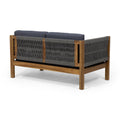 Laurel Outdoor 4 Seater Chat Set Seat & Coffee Table & Club Chair Teak Acacia Wood
