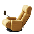 Adjustable Head And Waist, Game Chair, Lounge Chair In The Living Room, 360 Degree Rotatable Sofa Chair,Rotatable Seat Leisure Chair Deck Chair Yellow Metal Soft Cotton Metal