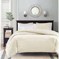 Reversible Quilt Set Cream Twin Twin Xl Cream Cotton