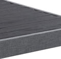 1Pc Contemporary Upholstered Platform Bed Twin Size Linen Like Polyester Fabric Steel Grey Wood Frame Bedroom Box Spring Not Required Twin Steel Gray Wood Primary Living Space Contemporary Bed Frame Polyester Wood