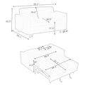 Modern Velvet Loveseat Futon Sofa Couch Pullout Bed, Small Beautiful Seat Lounge Sofa W Reclining Backrest, Toss Pillows, Pockets, Furniture For Living Room,3 In 1 Convertible Sleeper Sofa Bed, Gra Gray Velvet 2 Seat