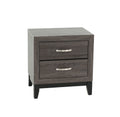 Bedroom Furniture Rustic Grey Oak Simple 1Pc Nightstand 2 Drawers Bed Side Table Solidwood Gray 2 Drawers Bedroom Bedside Cabinet Modern,Transitional Pine Drawers Particle Board Mdf,Solid Wood